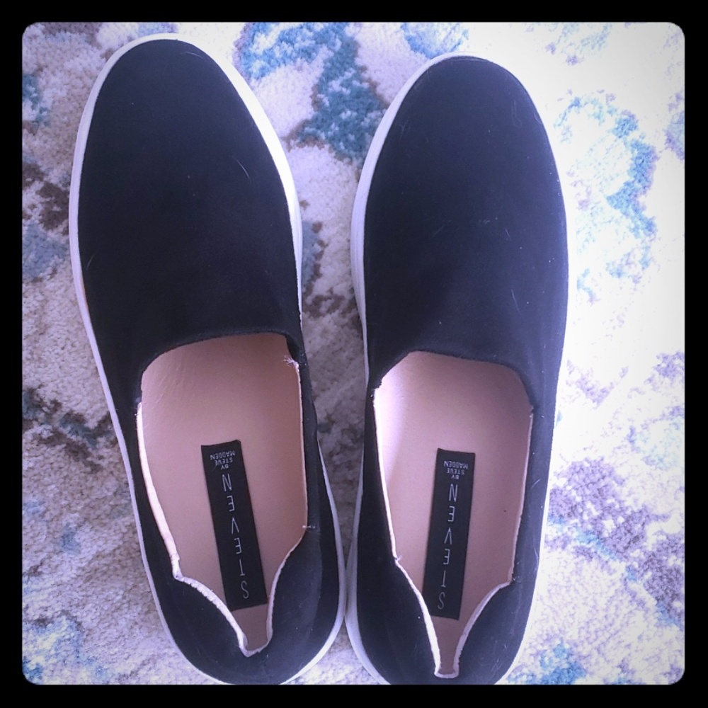 Steve Madden platform slip ons.